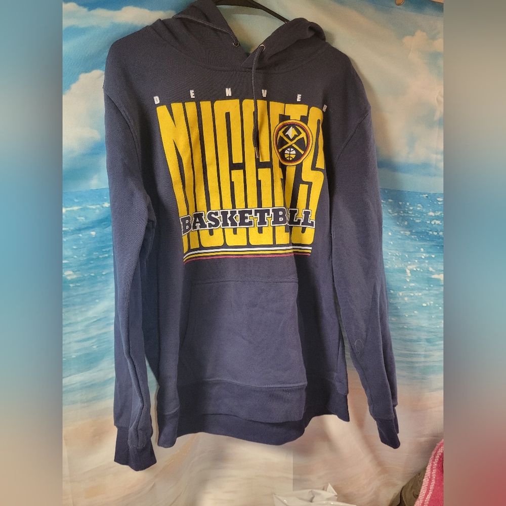Denver Nuggets NWT NBA Blue Hoodie Mens Size Large